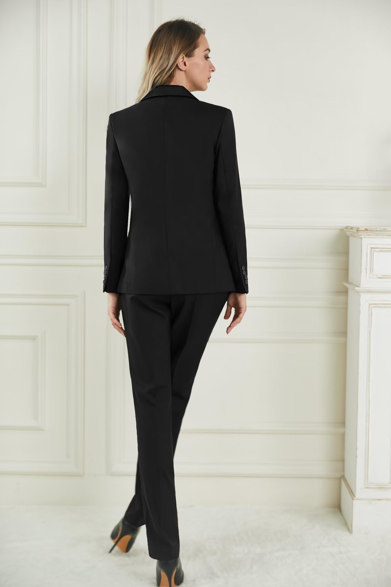 Elegant Satin Peaked Lapel 3-Piece Women's Suit Set - Professional Office Wear for Business Women | Perfect for Corporate Meetings, Interviews & Formal Events