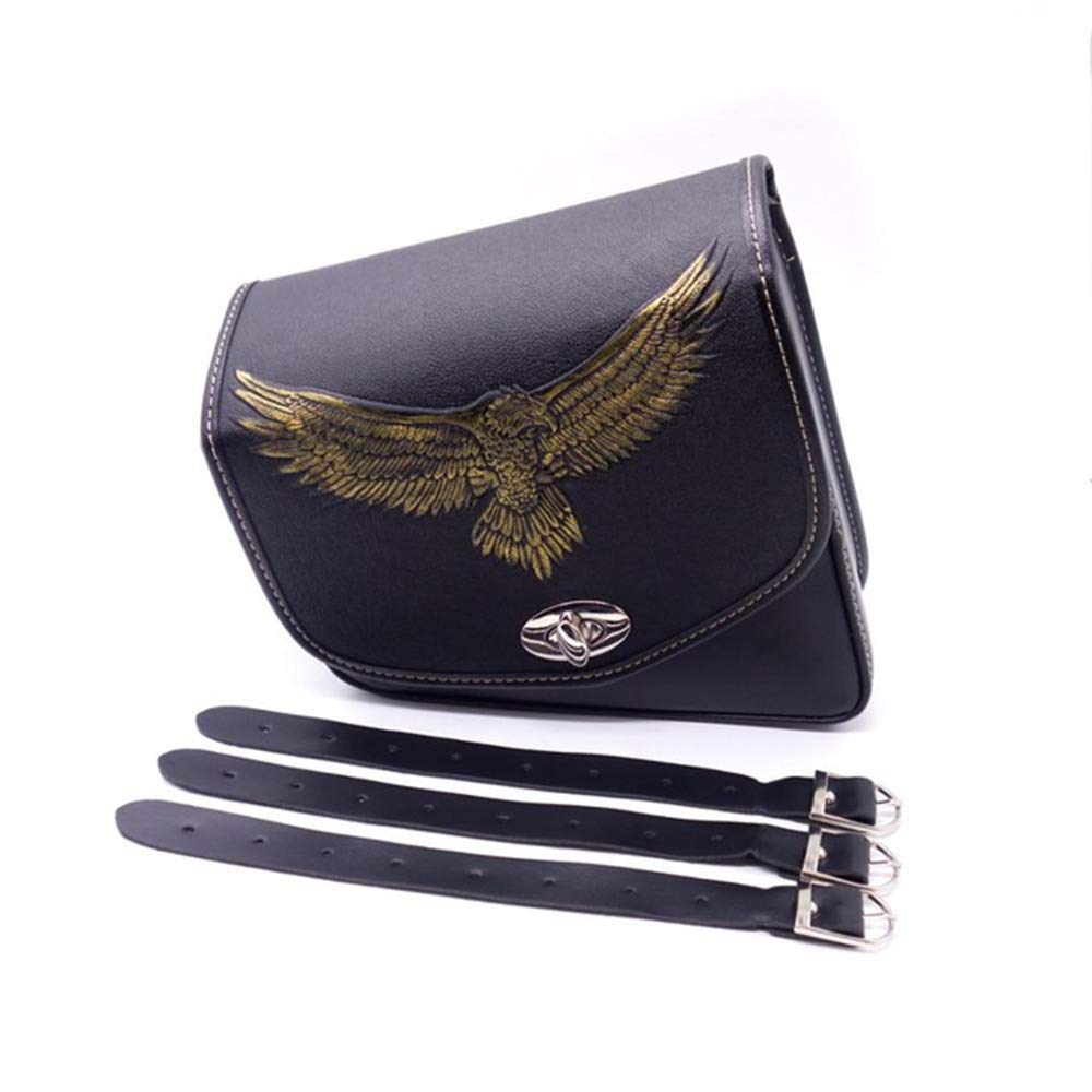 Premium PU Leather Motorcycle Saddle Bags - Waterproof Swingarm Tool Storage Bags for Harley Sportster 883 & 1200XL - Perfect for Long Rides, Road Trips and Daily Commuting