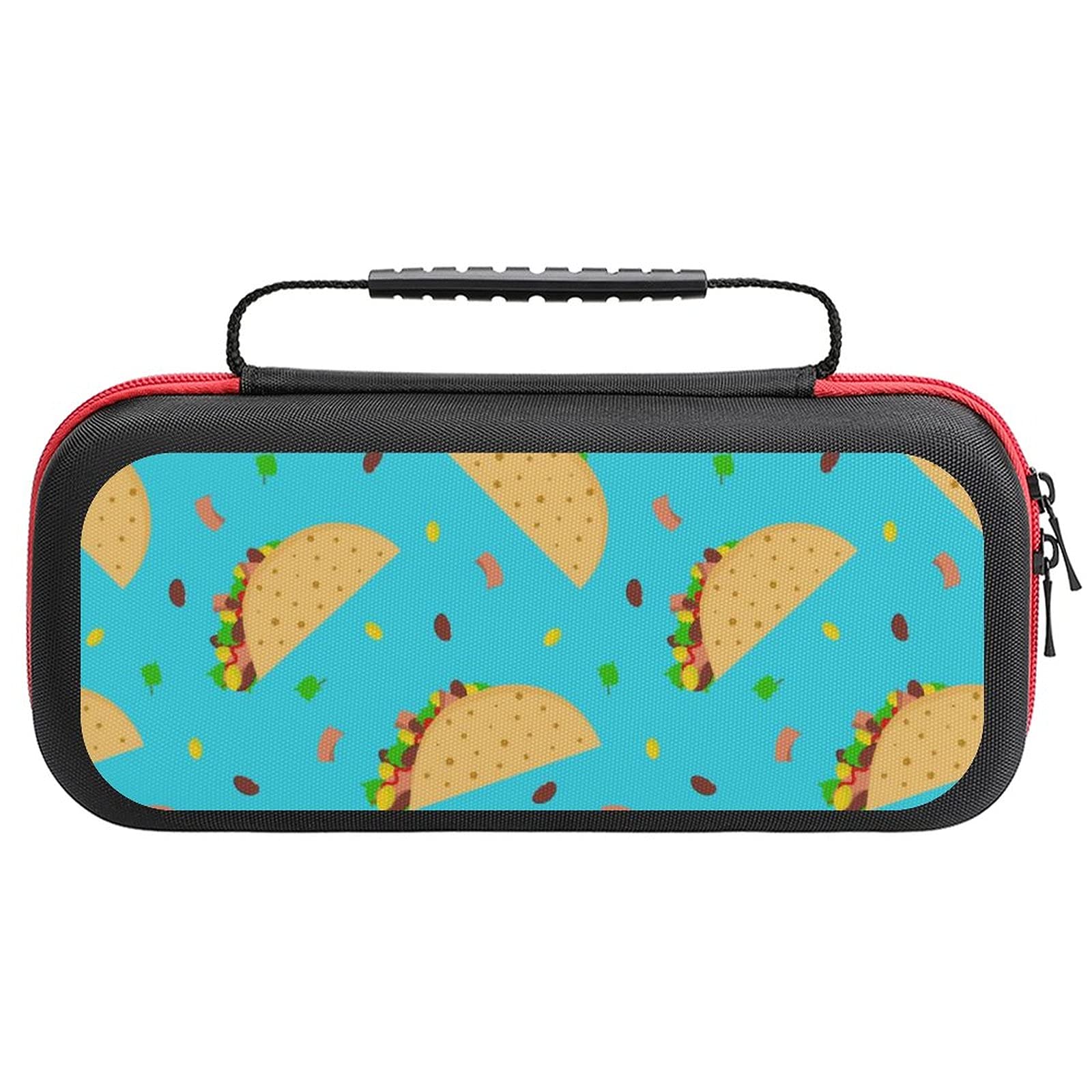 Mexico Taco Burritos Printed Carrying Case for Nintendo Switch Lite - Portable Travel Storage Bag with Accessories Pouch | Perfect for Gaming On-The-Go & Travel Protection