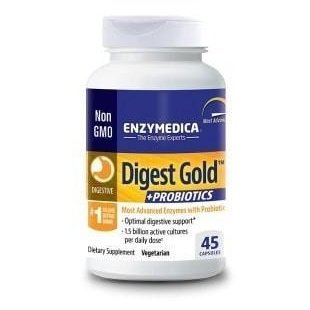 Enzymedica Digest Gold + Probiotics - 45 Capsules for Digestive Support & Gut Health | Ideal for Bloating, Gas & Food Intolerance Relief