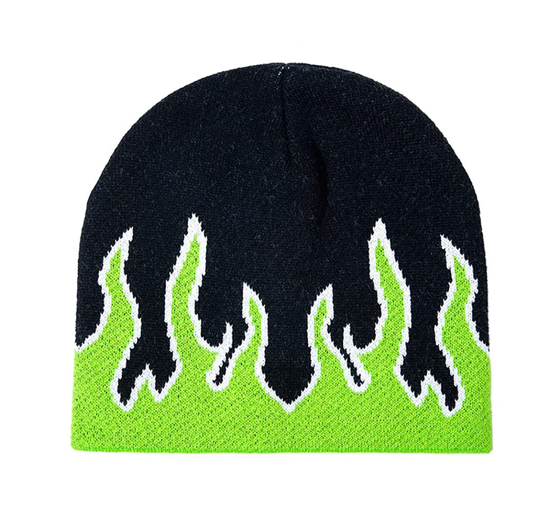 Warm & Soft CORIRESHA Knit Beanie Hat for Men & Women - Stylish Cotton Flame Skull Cap for Fall & Winter | Perfect for Outdoor Activities, Casual Wear & Cold Weather Fashion