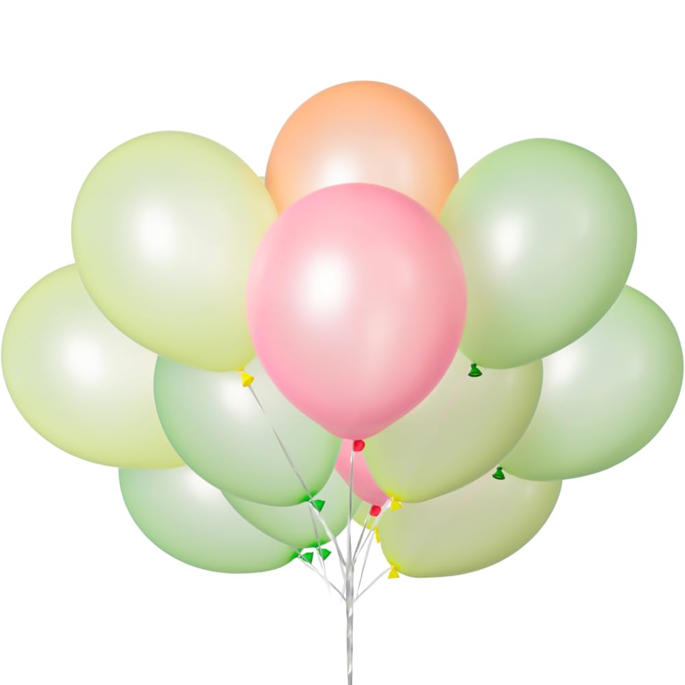 Unique Neon Latex Balloons - 10-Pack Multicolor Party Decorations for Birthday, Wedding & Baby Shower Events