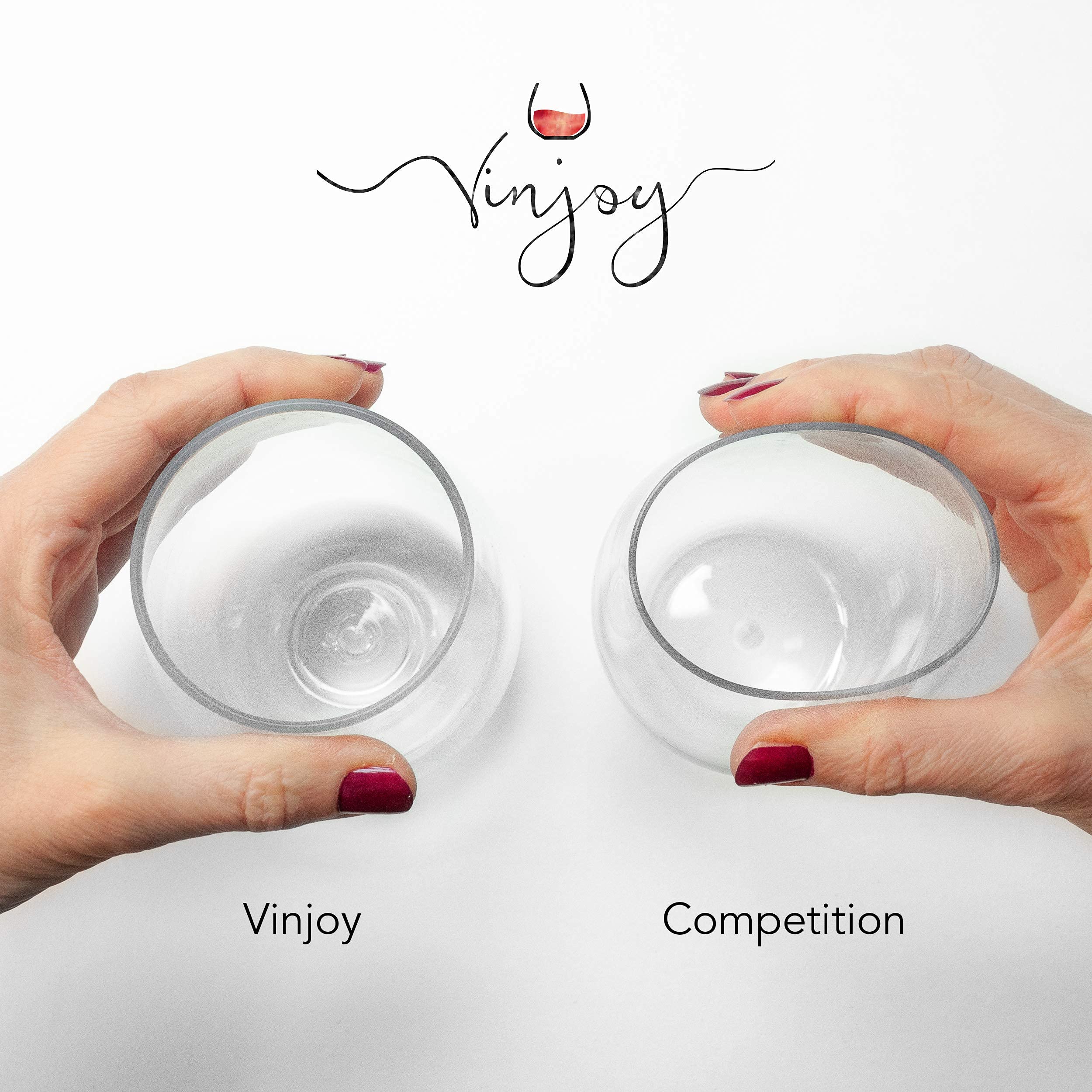 **Unbreakable 16oz Stemless Plastic Wine Glasses (Set of 16) - Shatterproof Tritan Cups for Indoor & Outdoor Parties, Picnics, BBQs - Dishwasher Safe, Durable & Reusable Barware - Red & White**