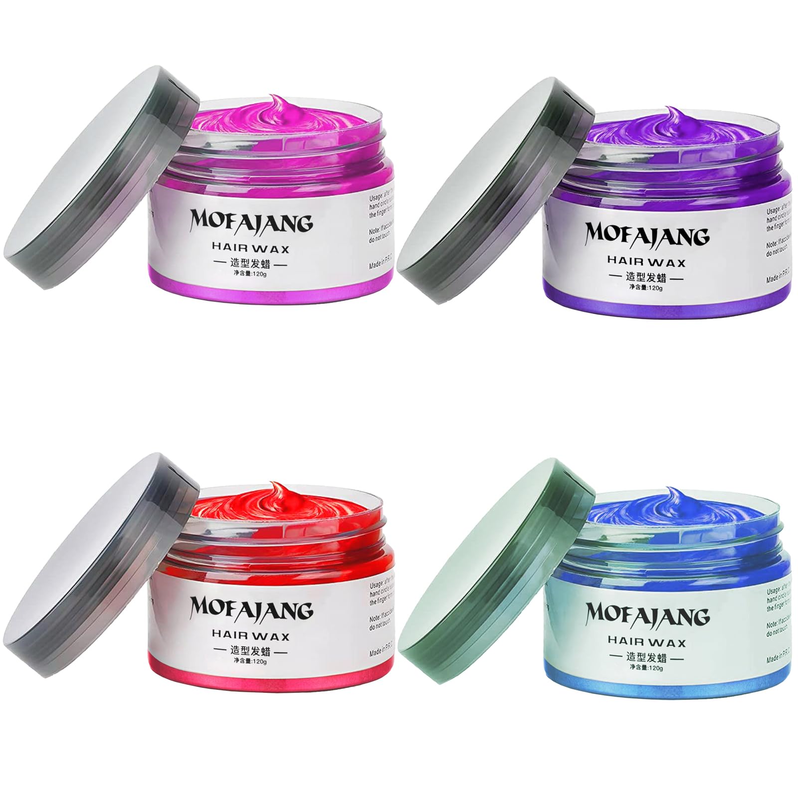 EFLY Kids Temporary Hair Color Chalk & Wax - Non-Toxic Hair Dye for Girls Age 4-9 (Red, Purple, Blue, Pink) | Perfect for Birthday Parties, Halloween, Christmas, Cosplay & Children's Day Celebrations | Safe, Washable & Fun DIY Hair Styling for Special Occasions