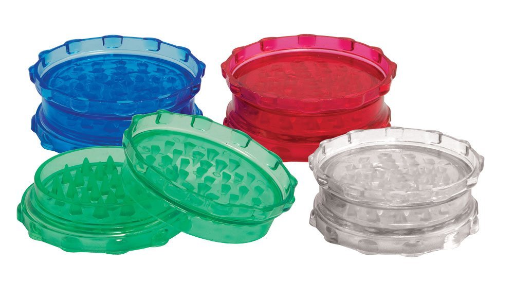 Premium Large Acrylic Grinder for Herbs & Spices - 3.25 x 1 Inches - Assorted Colors - Perfect for Kitchen, Cooking & Baking Needs