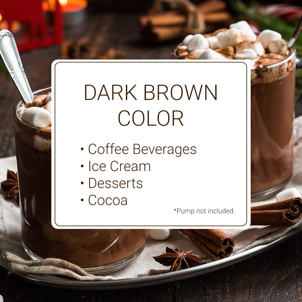 Monin Gourmet Dark Chocolate Sauce - Velvety Rich Gluten-Free Non-GMO Dessert Topping (64oz) Perfect for Ice Cream, Coffee, Pancakes & Baking