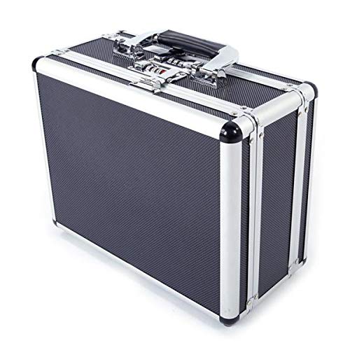 **30x15x23cm Aluminum Locking Security Box - Portable Gun Safe for Pistols & Handguns - Secure Storage & Travel Case for Home, Car, and Office Use**