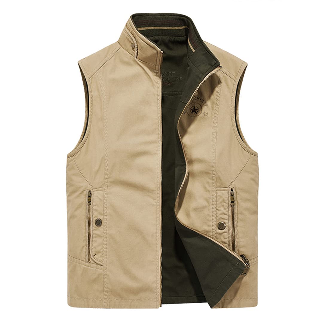Men's Cotton Hooded Vest for Fitness - Sleeveless Sweater Jacket for Workout & Outdoor Activities