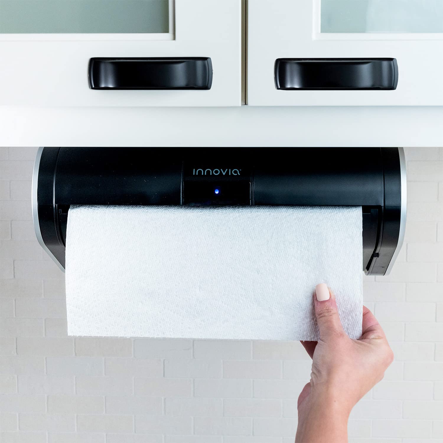Innovia Automatic Paper Towel Dispenser - Touchless Sensor Technology, Compatible with Most Paper Towel Brands & Sizes, Adjustable Sheet Dispensing, Black Under Cabinet Mount - Ideal for Restaurants, Offices, Kitchens & Public Restrooms