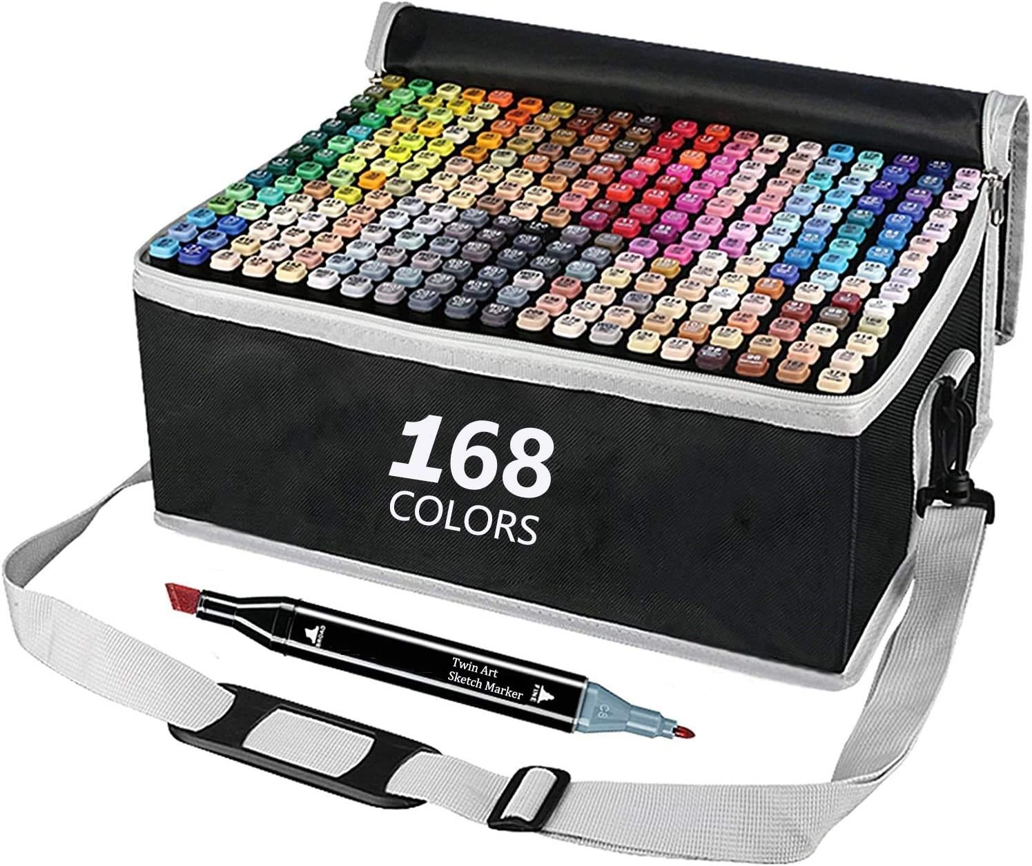 168 Colors Permanent Marker Pens Set - Vibrant Graffiti Art Markers for Adults & Kids - Perfect for Sketching, Drawing, DIY Crafts & Wall Art Projects