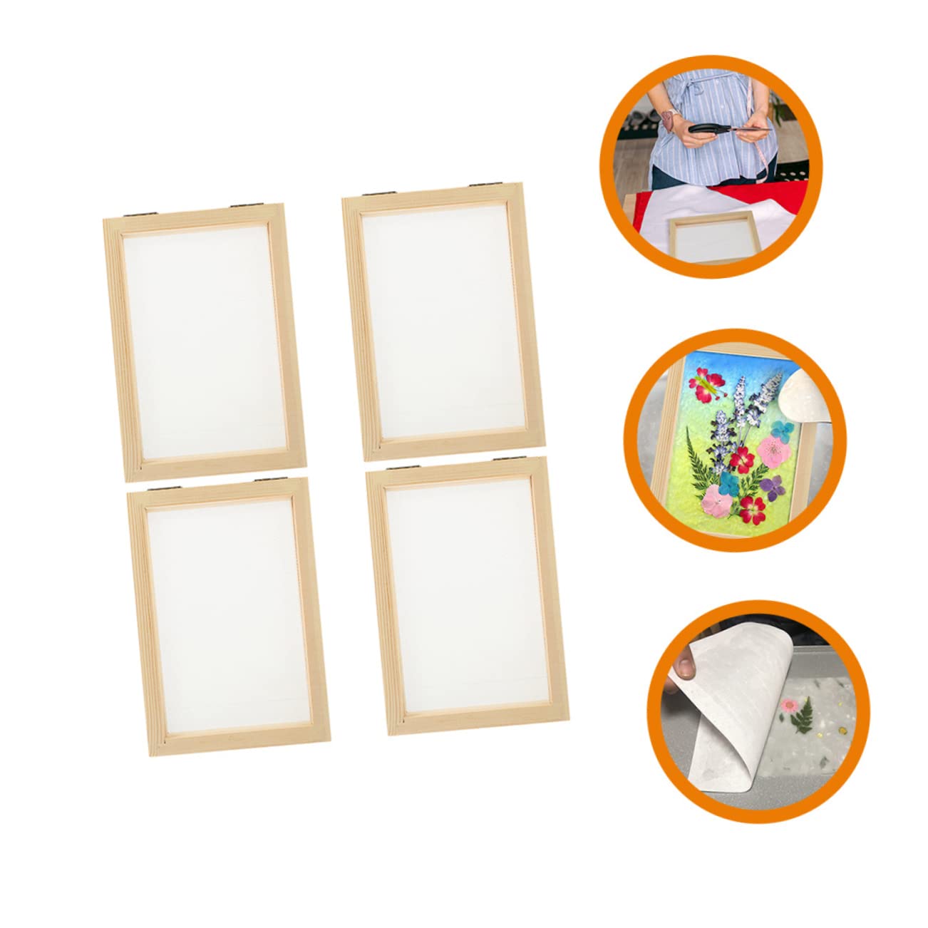 STOBOK 12-Piece Wooden Paper Making Frame Set - DIY Craft Molds for Kids, Pulp Painting, Paper Crafts - Perfect for Classroom Projects, Homeschool Activities & Creative Art Fun