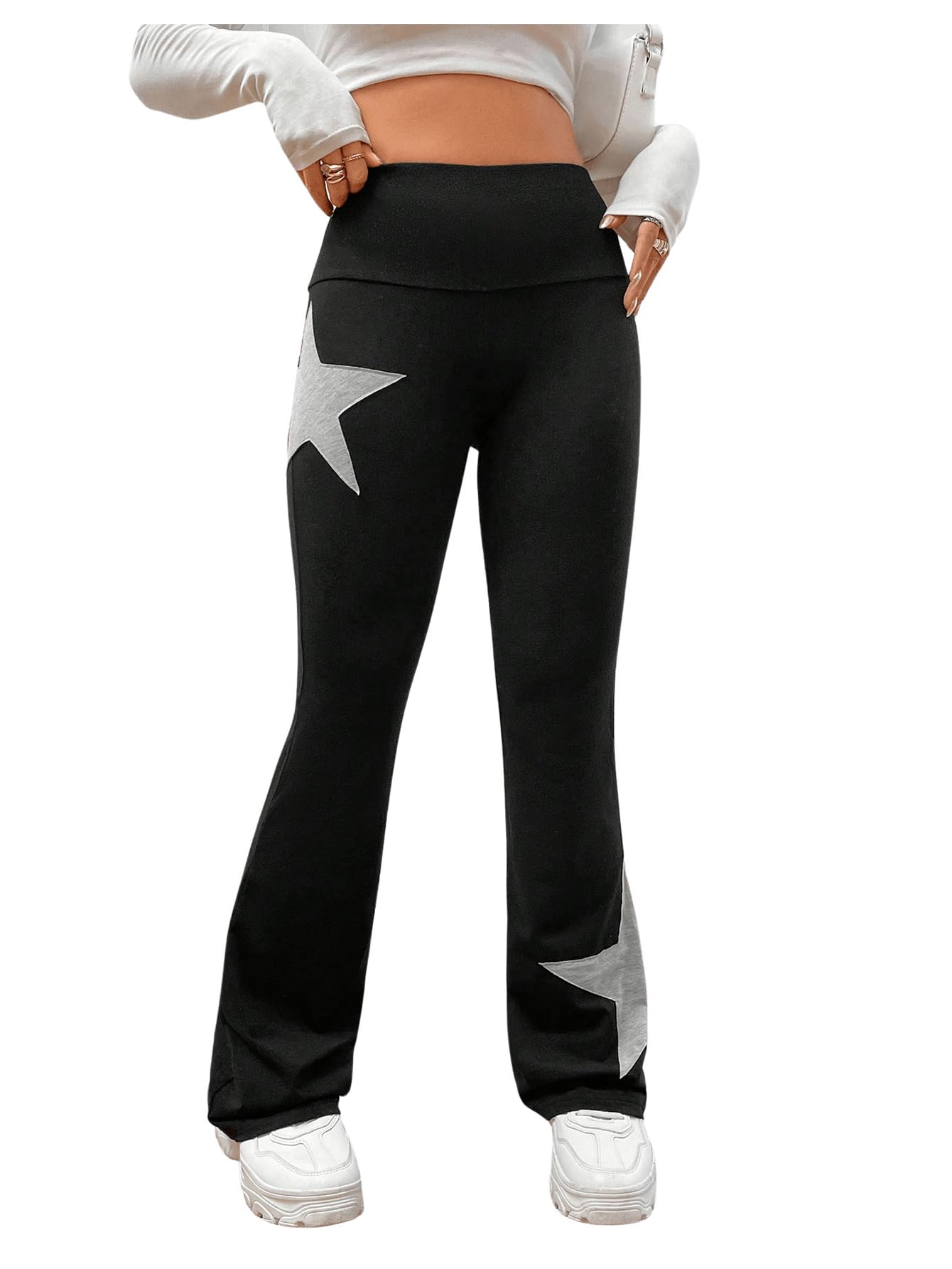 SOLY HUX Women's High Waisted Flare Leggings - Bootcut Yoga Pants for Women, Sweatpants with Bell Bottom Design - Perfect for Yoga, Workouts, Lounge & Casual Wear