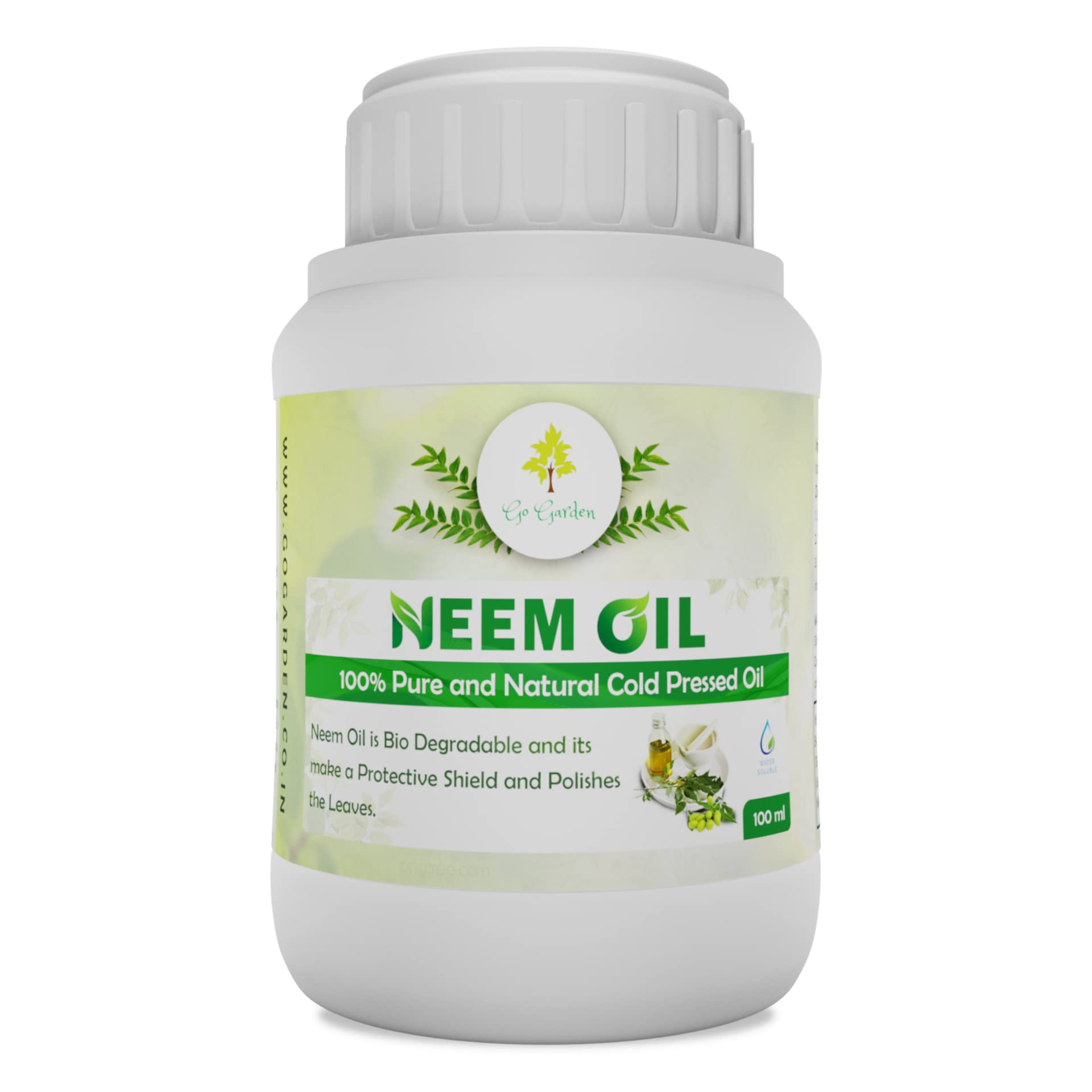Organic Cold-Pressed Neem Oil for Plants - 100% Pure Water Soluble Neem Oil Concentrate for Indoor & Outdoor Plants - Natural Pest Control for Aphids, Spider Mites & Whiteflies - Promotes Healthy Plant Growth - Ideal for Home Gardening, Flowers, Vegetables & Houseplants (100ml) - Perfect for Organic Gardening & Eco-Friendly Pest Management