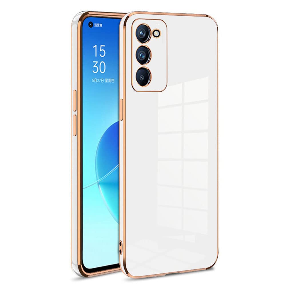 Samsung Galaxy A51 4G Phone Case - Cute Luxury Electroplated TPU Cover with Full Camera Protection & Shockproof Bumper (White) | Perfect for Everyday Use, Travel & Outdoor Activities