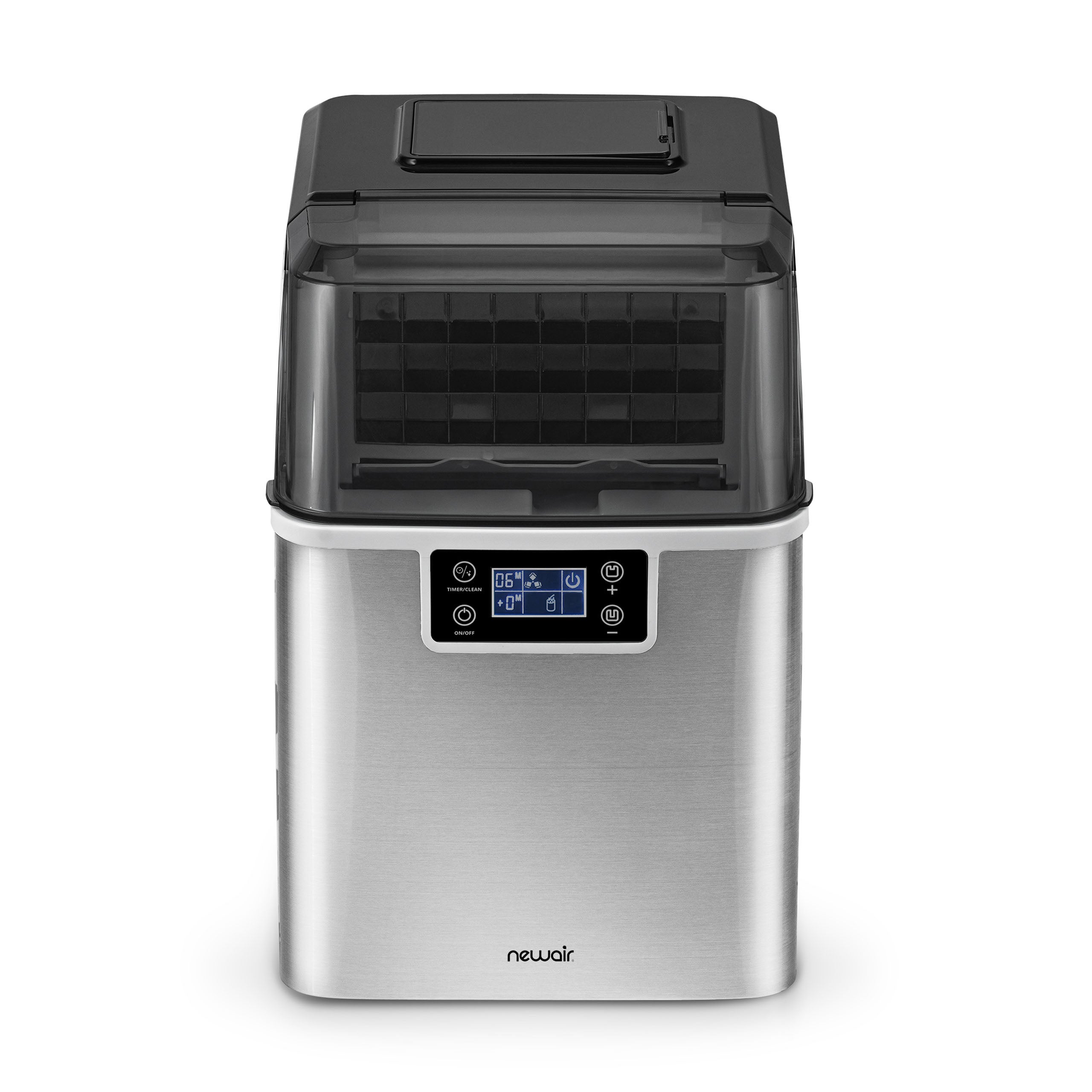 Newair® Stainless Steel Countertop Ice Maker - 45 lbs/Day, Produces Clear Ice Cubes for Cocktails, Beverages, and Home Use