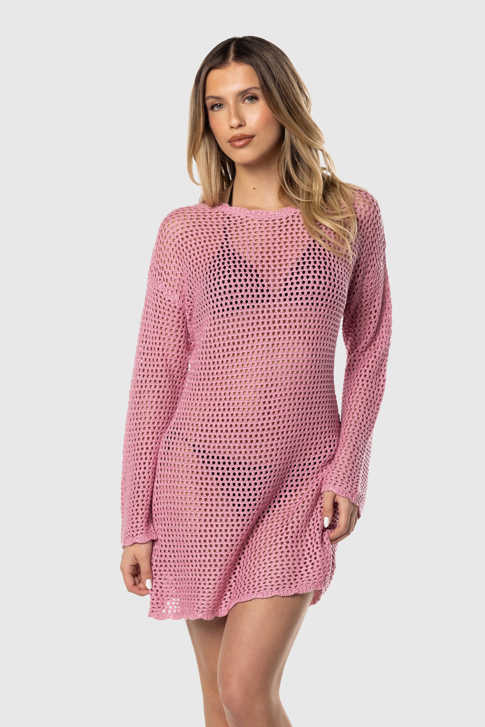 Stylish Crochet Swim Cover Up - Lightweight Beach Dress for Women - Perfect for Poolside, Vacation & Summer Outfits