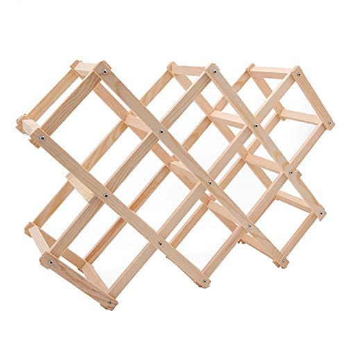 Original Wood 10-Bottle Wine Rack - Wall Mounted Kitchen Storage Holder for Red Wine Bottles | Home Bar Decor & Dining Room Organizer | Perfect for Wine Enthusiasts & Entertaining Guests