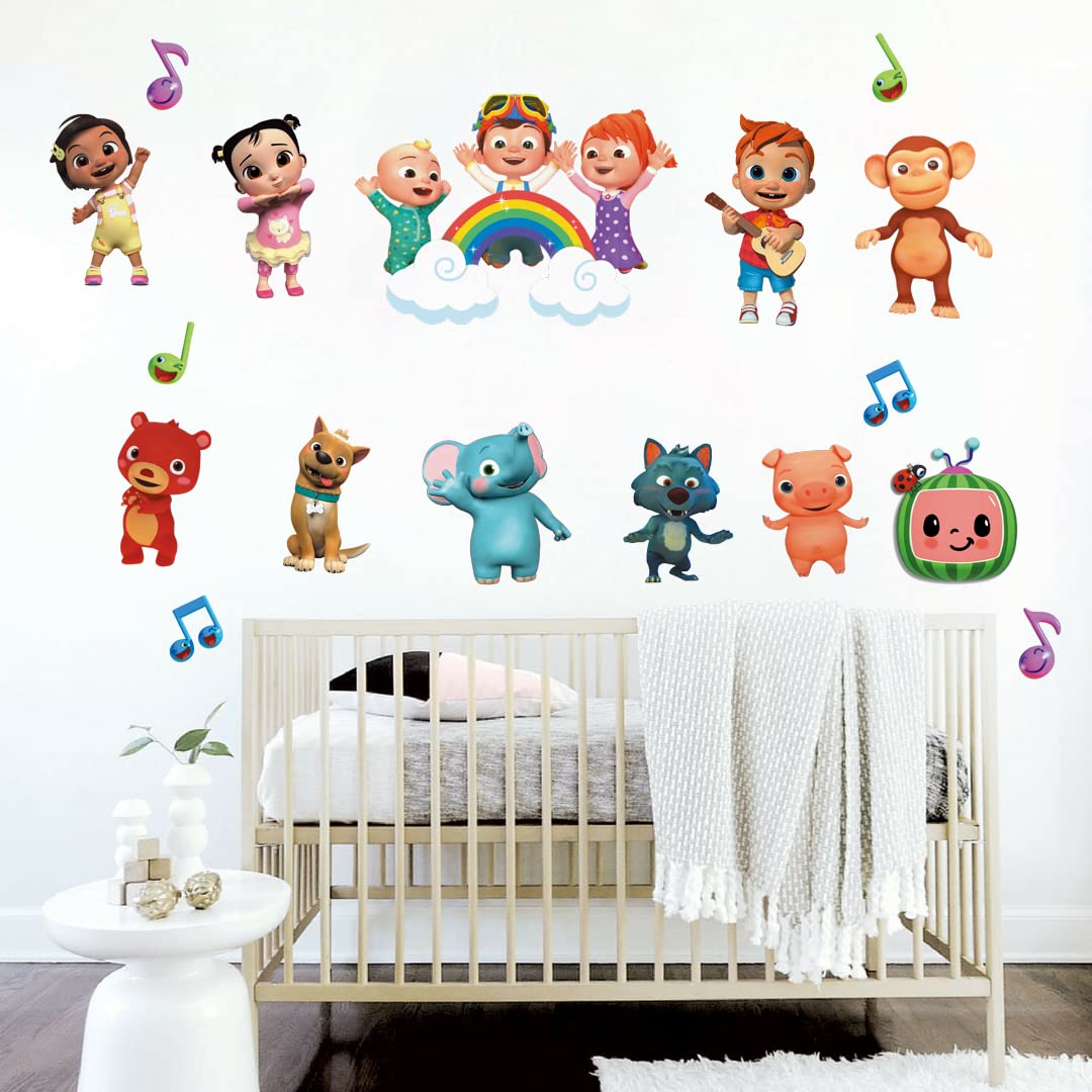 Cartoon Baby Wall Stickers for Kids Room & Nursery Decor - Playful Party Decals