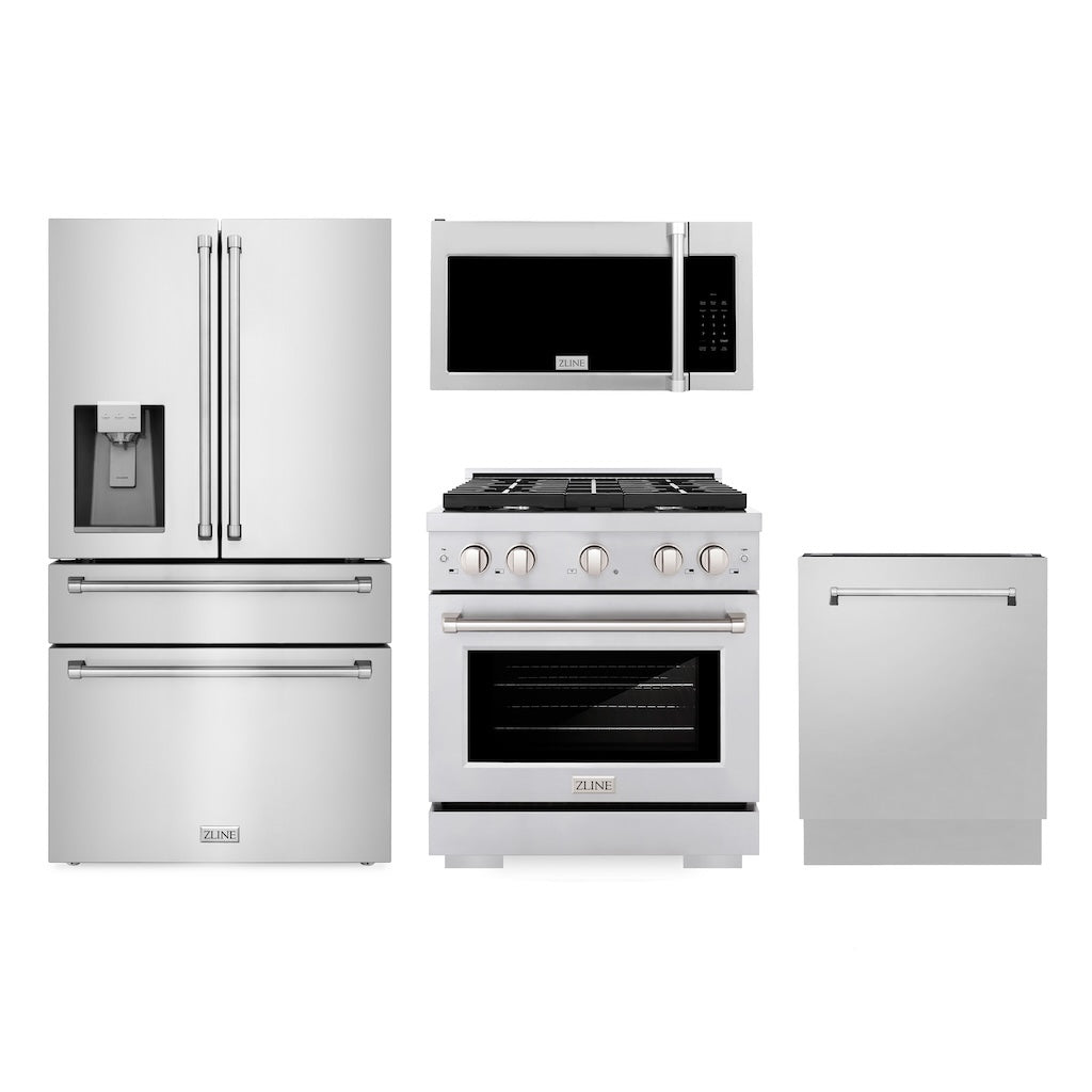 ZLINE 4-Piece Kitchen Appliance Package - 30