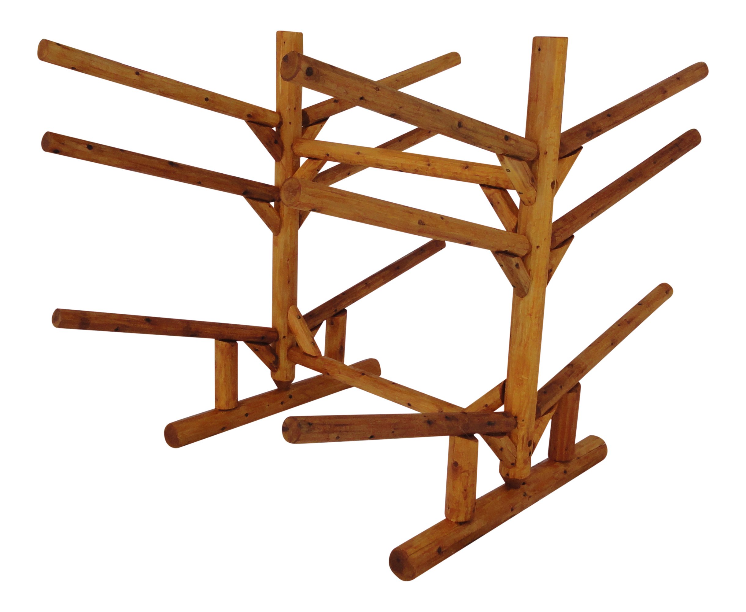 **Premium 4 Kayak + 2 SUP Storage Rack | Natural Cedar Wood Kayak & Canoe Holder | Heavy-Duty Outdoor Kayak Stand for Garage, Backyard, or Dock Storage**