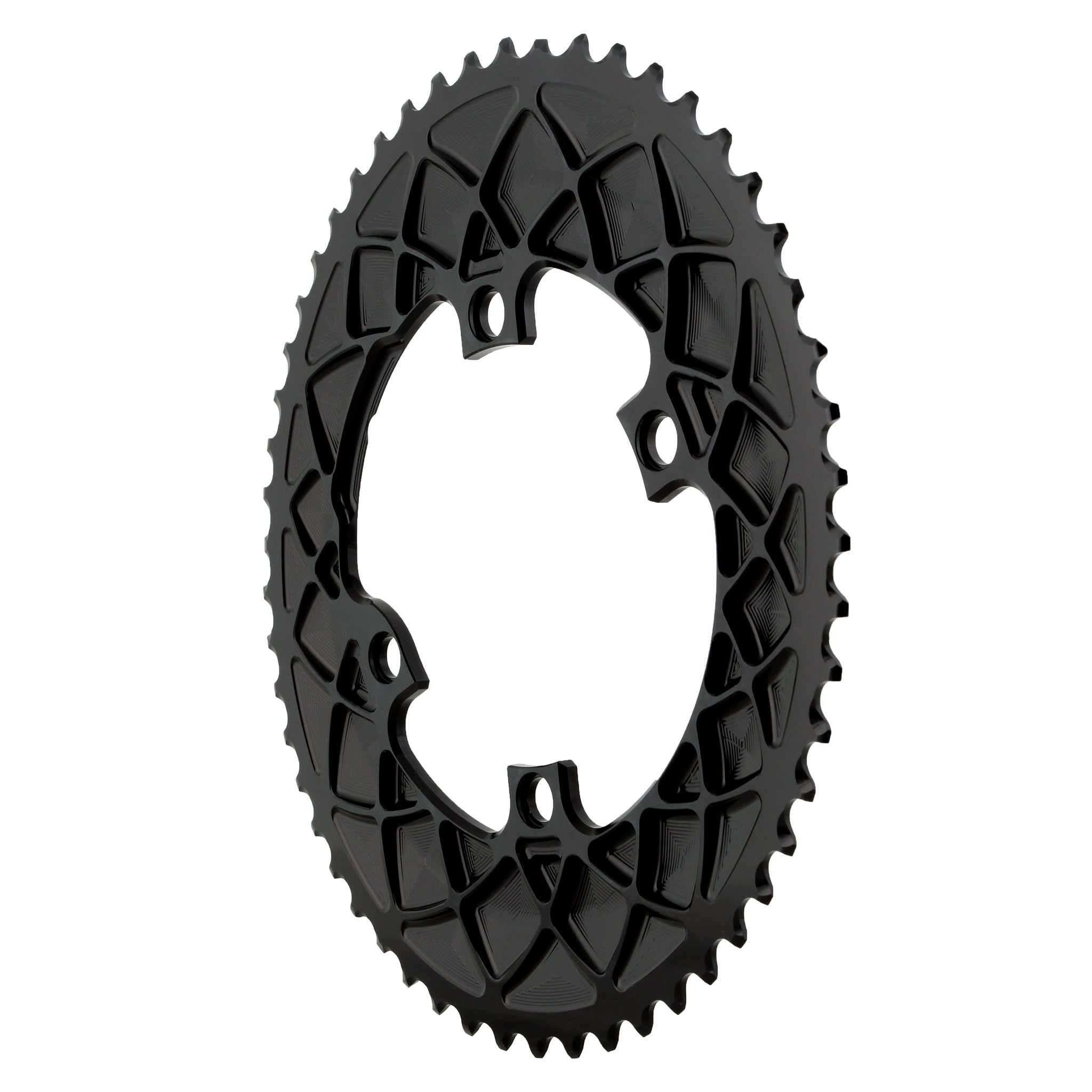 Absolute Black Premium Oval Road Chainring 53T - Compatible with Shimano 9100/8000 Groupsets - High-Performance Black Bicycle Component for Road Cycling & Endurance Training
