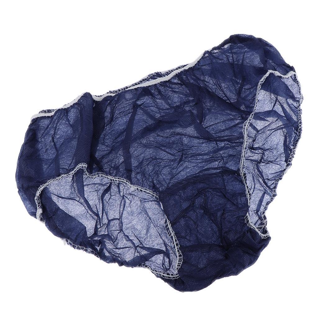 50 Pack Premium Disposable Underwear for Women & Men - Breathable Travel Underwear Briefs - Postpartum, Spa, Waxing, Tanning - Plus Size Comfort - Navy, White & Blue - Ideal for Hospital, Travel & Hygiene Protection