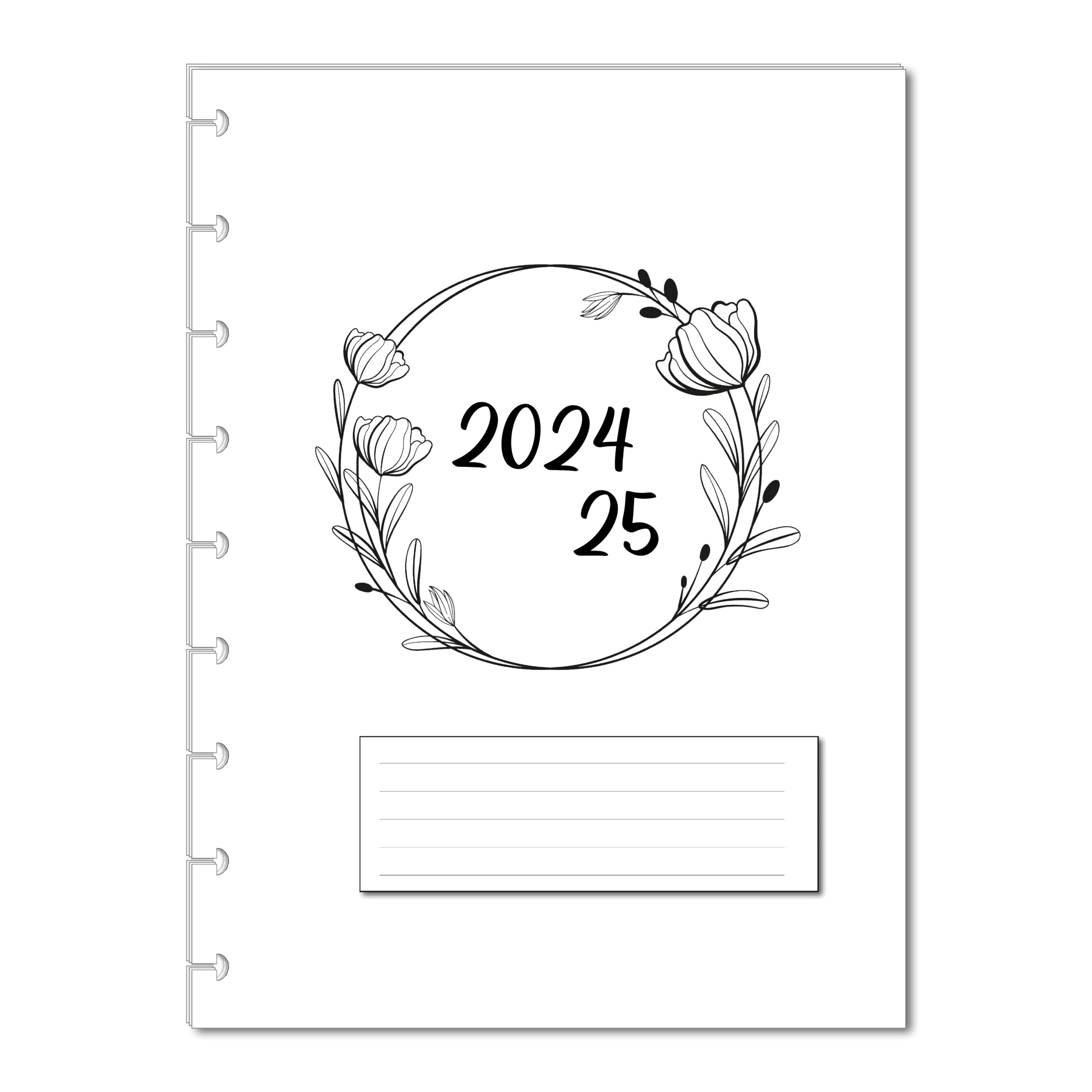 2024-2025 Monthly Planner Refills for 9 Disc Happy Planners - 18 Month Calendar Inserts (July 2024-Dec 2025) - 7x9.25