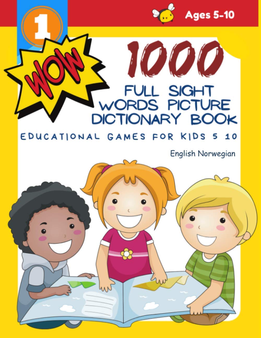 English Norwegian Sight Words Picture Book for Kids 5-10 | Educational Flash Cards for Reading Practice
