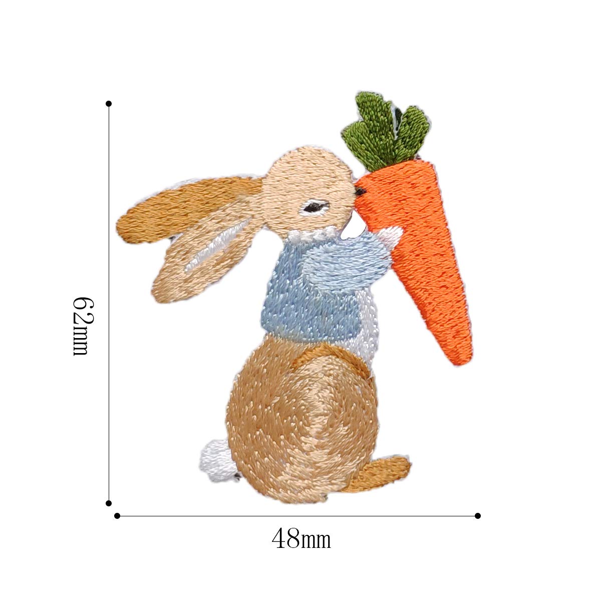 3 Pack Rabbit Embroidery Patches - Easter Bunny Iron On Appliques for DIY Crafts, Backpacks, Jackets & Denim - Cute Rabbit Sew On Patches for Clothing & Accessories (Perfect for Easter Gifts & Spring Fashion)