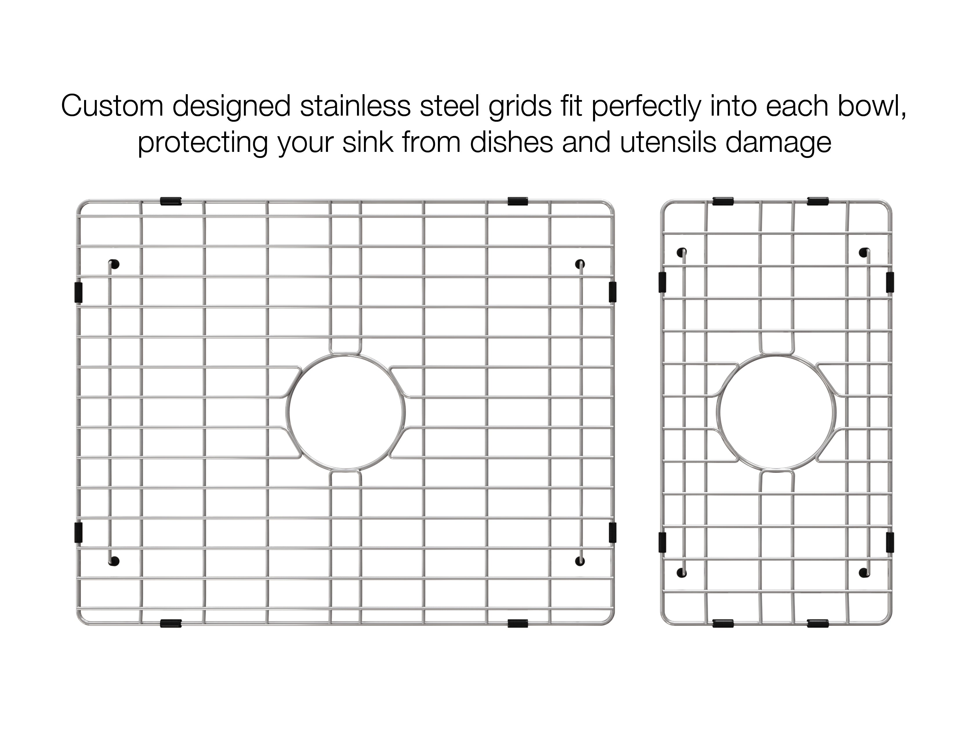 Prestige Series 32-Inch Undermount Stainless Steel 70/30 Double Bowl Kitchen Sink - Satin Finish with Drain Grids & Strainers - Perfect for Modern Kitchens & Heavy-Duty Cooking