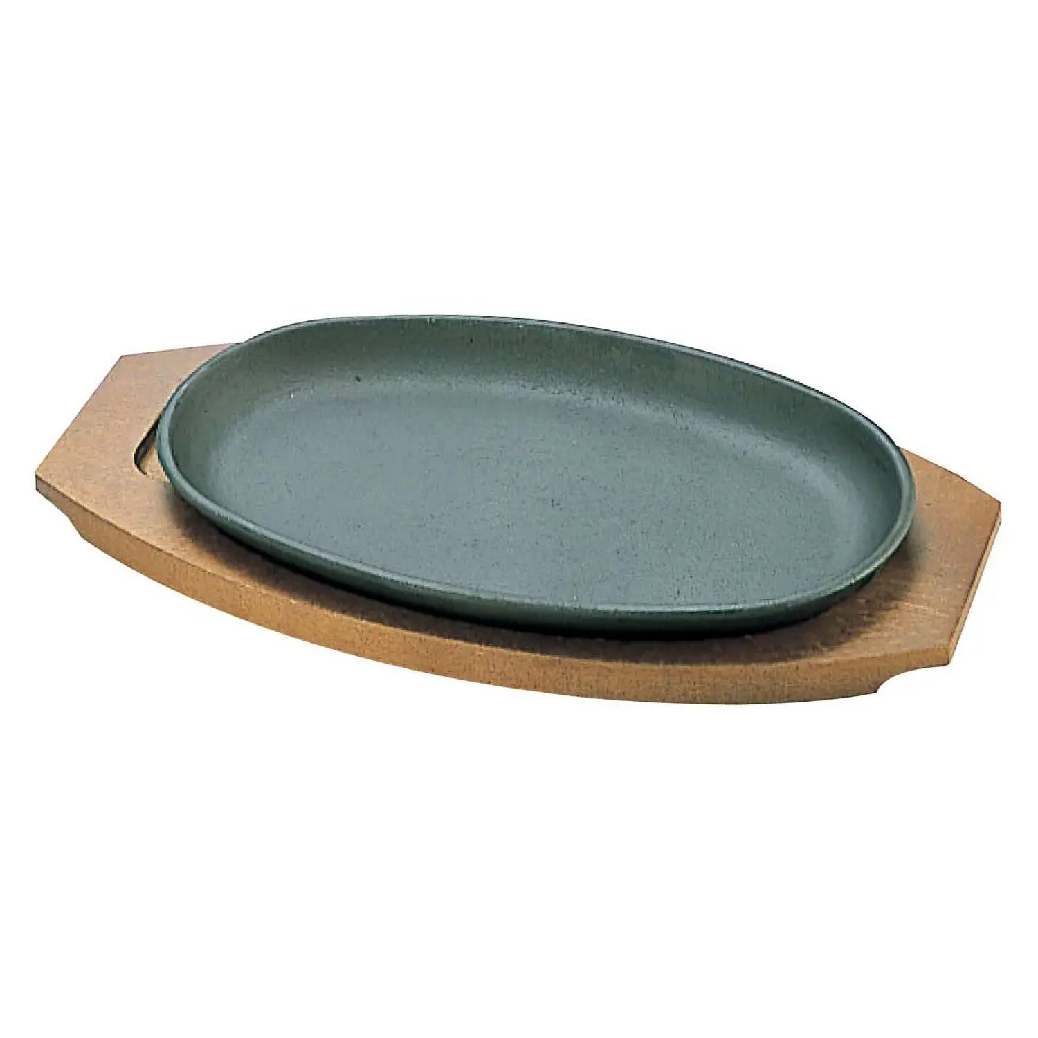 Premium Ikenaga Cast Iron Sizzler Platter for Burgers & Steaks - Heavy Duty Grill Plate with Heat-Resistant Plate Lifter - Perfect for Sizzling Restaurant-Style Meals at Home, BBQ Parties & Outdoor Cooking