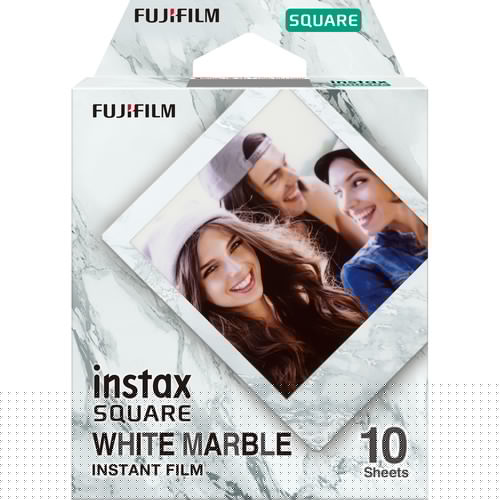 FUJIFILM INSTAX SQUARE White Marble Instant Film - 10 Exposures Pack for INSTAX SQUARE Cameras - Perfect for Parties, Weddings & Travel Memories