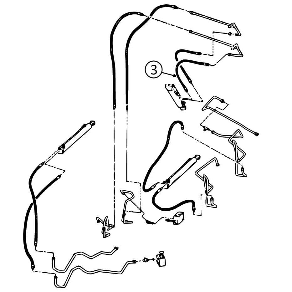Bobcat 763 Series (763, 763C, 763F, 763G) Hydraulic Hose for Loader Bucket Tilt Cylinder - Bore End #3 Replacement Part | Compatible with Skid Steer Loaders & Construction Equipment