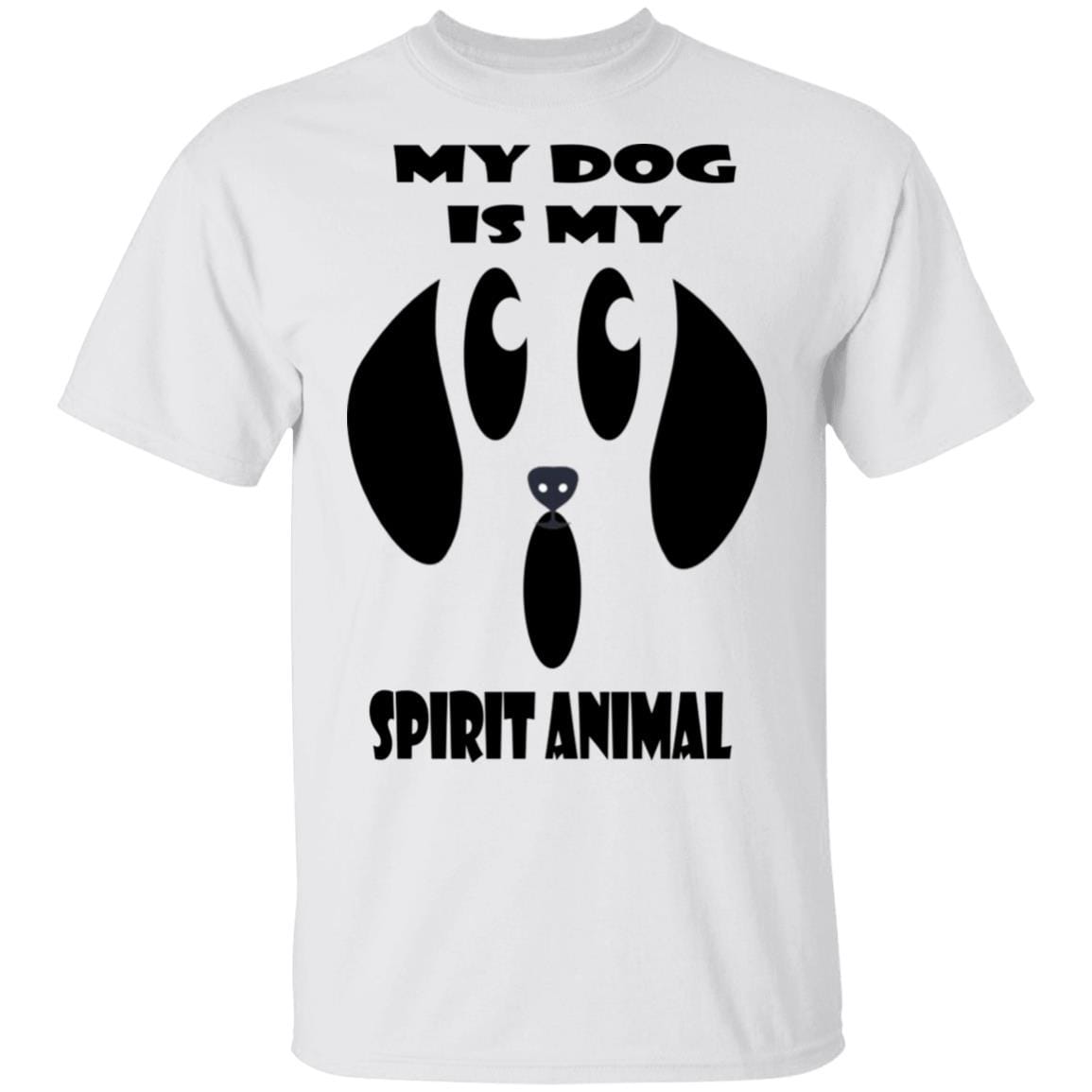 My Dog Is My Spirit Animal Halloween T-Shirt - Funny Pet Lover Cotton Tee for Women & Men - Perfect for Halloween Costumes & Dog Owner Gifts