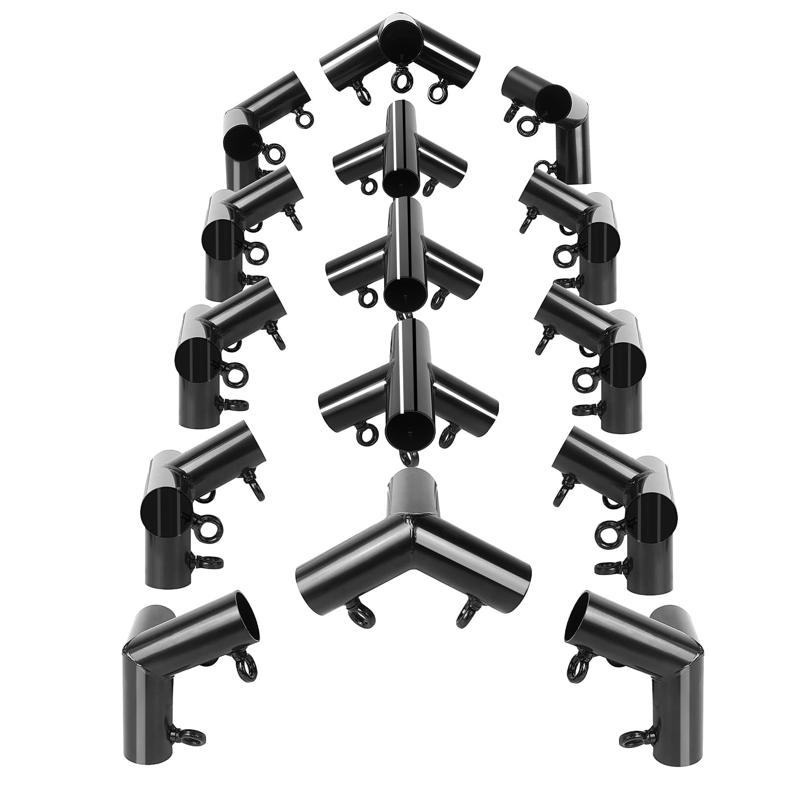 Aoneky 1 3/8 Inch Corner Canopy Fitting Couplers Kit - Heavy Duty Frame Carport Connectors for Metal Structures (10 Leg) - Perfect for DIY Canopy, Gazebo, and Carport Assembly