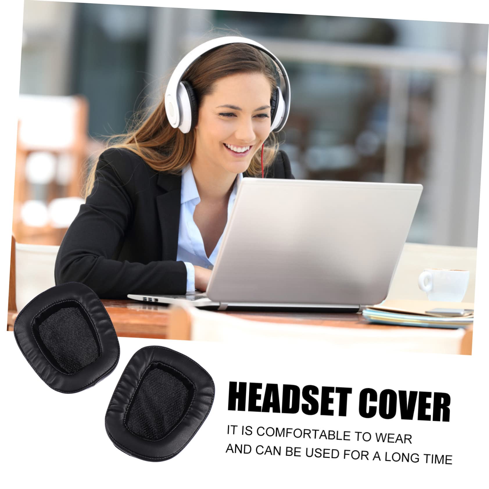 Homoyoyo Replacement Ear Pads for Logitech G633 G933 Headset - 2 Pack Soft Black Memory Foam Cushions - Perfect for Gaming, Music & Long Wear Comfort