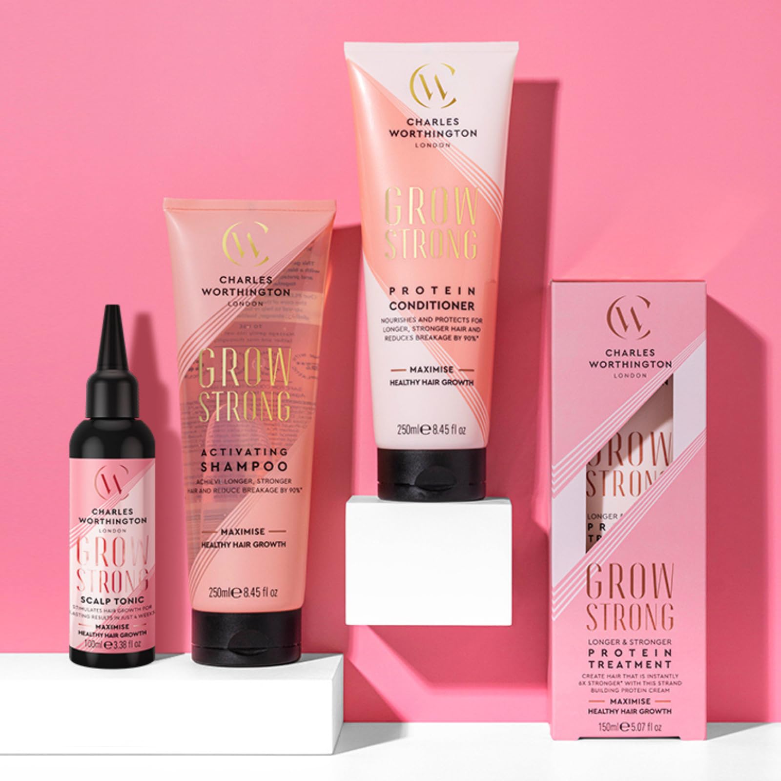 Grow Strong Longer & Stronger Protein Treatment for Hair - Deep Conditioning Repair for Damaged Hair - Perfect for Salon Treatments & At-Home Hair Care