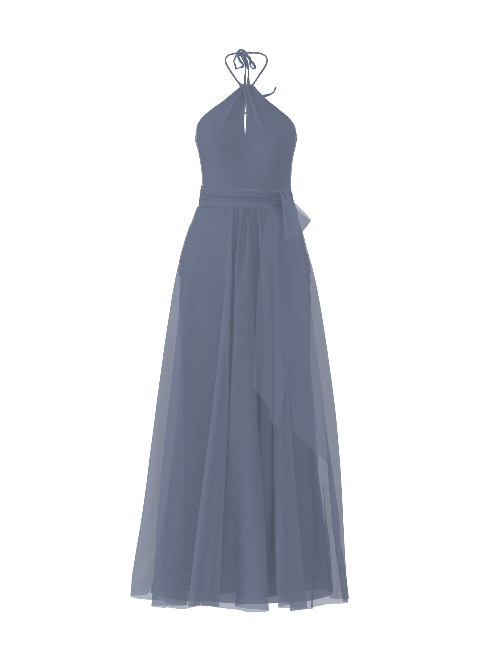 Colby Bodice & Justine Skirt Set with Sash Belt in Slate - Elegant Women's Formal Outfit for Weddings, Parties & Special Occasions