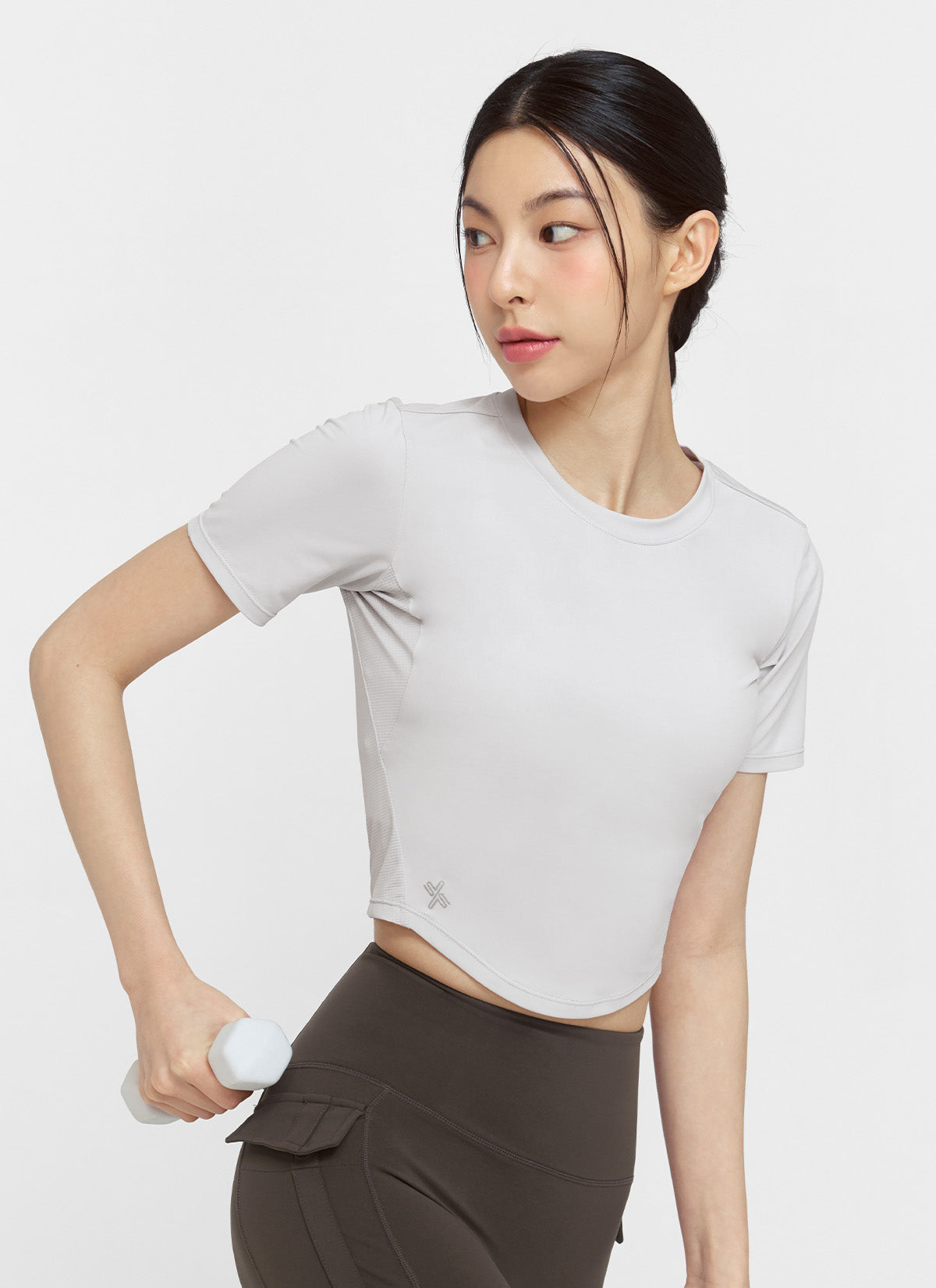 Ice Scent Crop Short Sleeve T-Shirt for Women - Trendy Summer Casual Top for Outfits, Gym & Streetwear