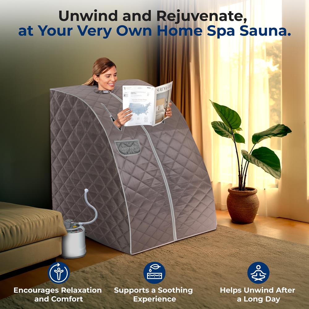Portable Steam Sauna Tent for Home Use - Compact & Lightweight Personal Sauna for Relaxation, Detox & Weight Loss - Perfect for Spa, Yoga & Post-Workout Recovery