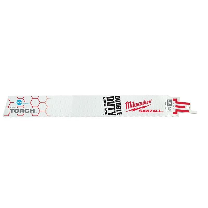 48 01 8787 9 in. 14 TPI Ice Hardened SAWZALL Blades (50 Pack) - Premium Reciprocating Saw Blades for Cutting Frozen Pipes, Ice Blocks & Tough Materials