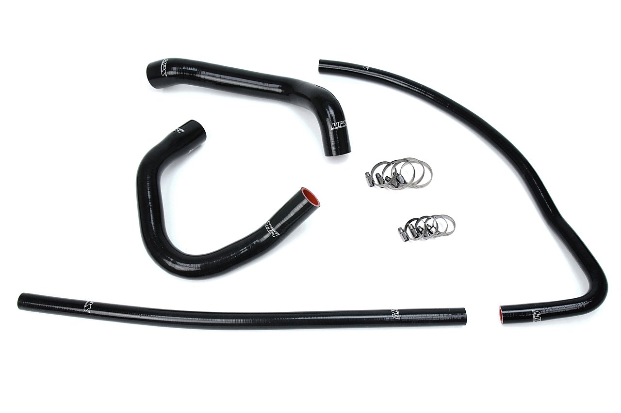 HPS 57-1690-BLK Black Silicone Radiator and Heater Hose Kit for Coolant System - Perfect for Car Engine Cooling, Performance Upgrades & Automotive Maintenance