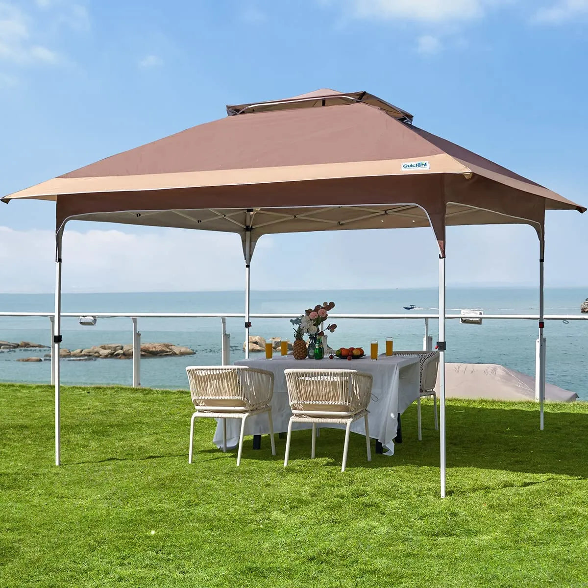 12' x 12' Instant Pop Up Canopy Tent with Carry Bag - Portable Outdoor Shelter for Camping, Beach, Picnics & Backyard Parties