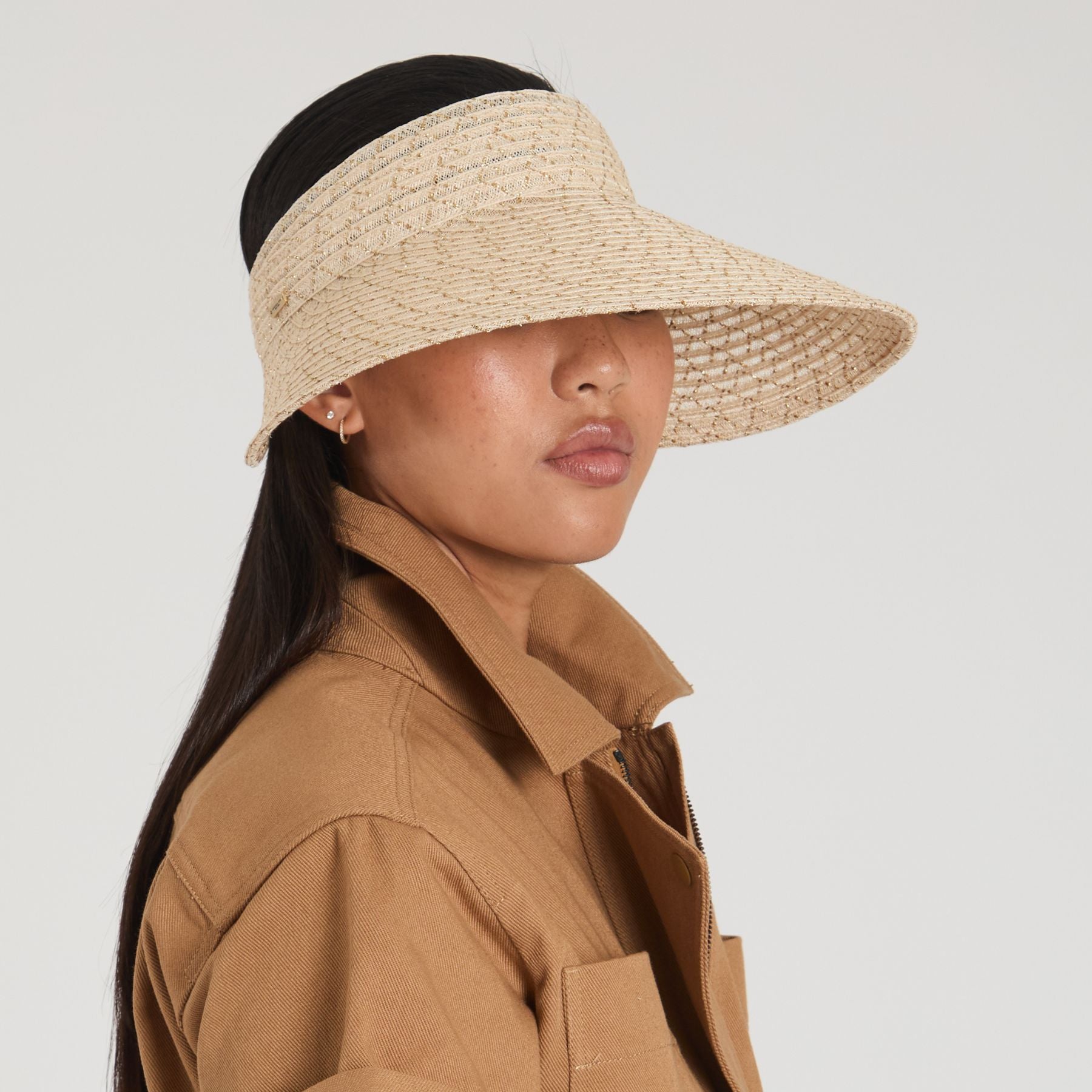 Trixie Ventilated Hemp Packable Sun Visor Hat - Breathable & Foldable for Outdoor Activities, Beach, Hiking, and Travel