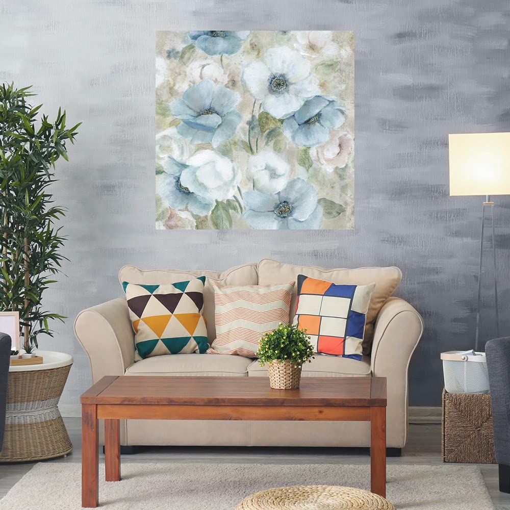 Botanical Wall Art Canvas - Pastel Garden Plant Pictures for Bathroom & Bedroom Decor | 22x22 Inch Fine Art Print by Artist Carol Robinson | Perfect for Spa, Nursery & Boho Home Decor