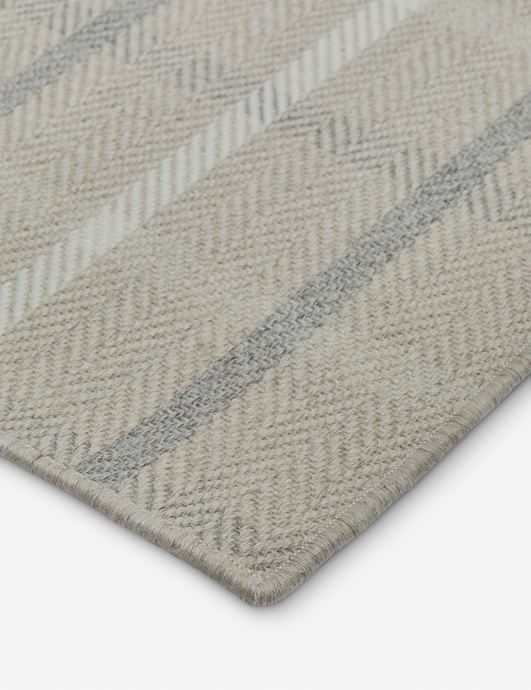 Custom Handmade Flatweave Wool Rug - Pearl White Bohemian Style Area Rug for Living Room, Bedroom & Nursery - Soft & Durable Home Decor