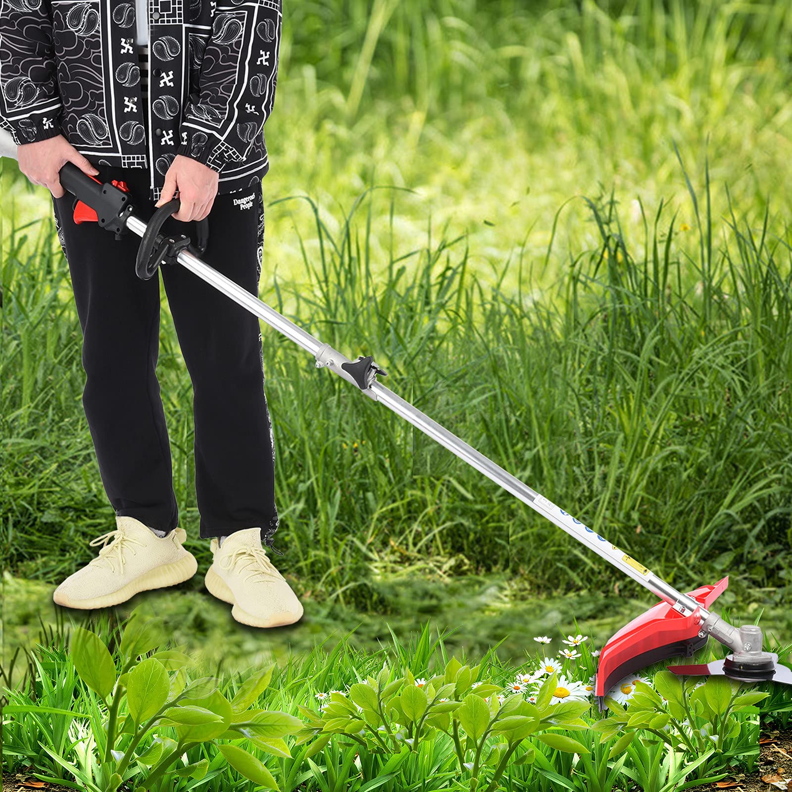 52cc 5-in-1 Multi-Function Gasoline Hedge Trimmer with Chainsaw, Brush Cutter, Grass Trimmer & Pruner - Perfect for Lawn Care, Landscaping, Yard Maintenance & Professional Gardening