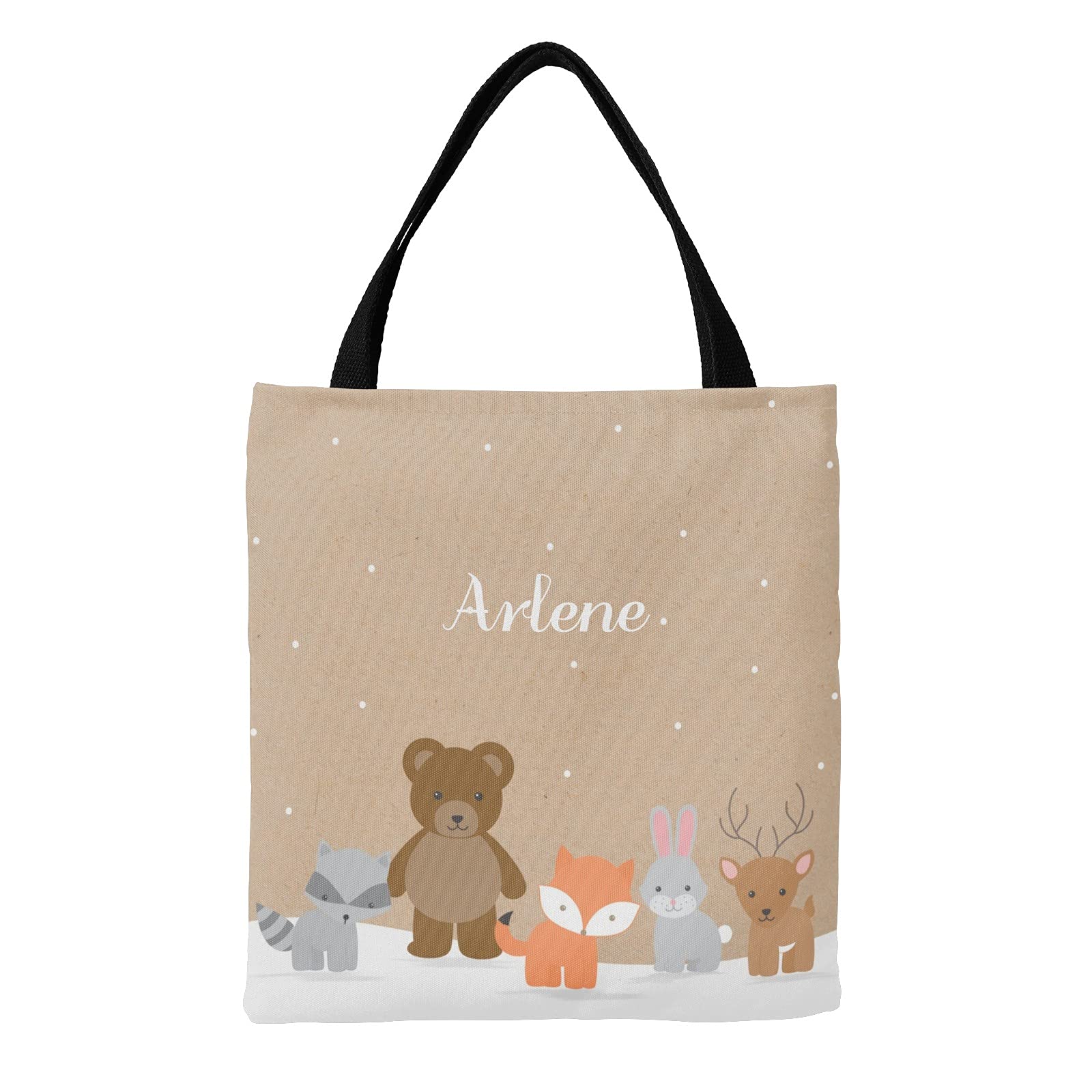 Koala Bear Stars Personalized Canvas Tote Bags - Eco-Friendly Reusable Shopping Bags for Women, Travel, School & Work - Cute Gift Idea for Animal Lovers | Perfect for Grocery Shopping, Beach Trips & Daily Commute