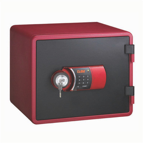 Fireproof High Security Safe Box - Heavy Duty Digital Lock Safe for Home & Office Use - Red