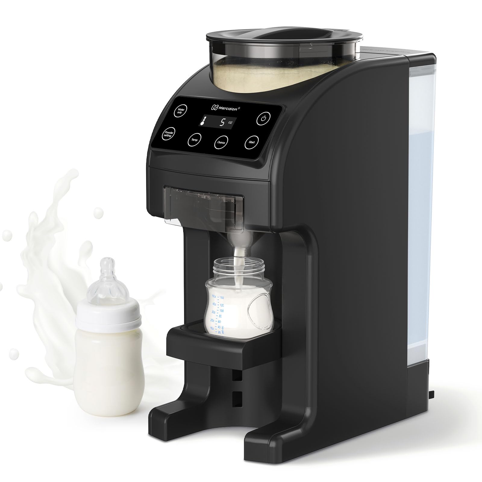 **Instant Baby Formula Maker Machine - Fast & Customizable Formula Dispenser with Precise Temperature Control | Automatic Powder Blending for All Bottle Brands | Perfect for Night Feedings & Travel (Black)**